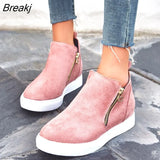 Women Boots Spring New Women's Casual Shoes Double Zipper Flats Shoes Plus Size 43 Woman Ankle Boot Leopard botas de