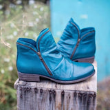 Breakj Women's Boots In Autumn And Winter 2023 Low-Heeling Double-Linked Martin Boots Large-Size Casual Ladies Short