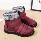 Women's Waterproof Winter Boots Non Slip Thick Plush Snow Boots for Women 2023 New Rabbit Fur Warm Cotton Padded Shoes Plus