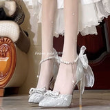 Breakj Gift 18-Year-Old High Heels Female Students Heel Crystal Shoes Temperament Princess To Send Girlfriend Rite Birthday