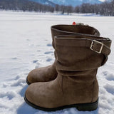 Breakj Boots Cowboy Boots Women's Shoes 2025 New Autumn And Winter Single Boots Pile Boots Boots Small Short Boots Martin