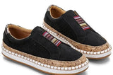 Breakj Size Women's Shoes Flat Soles Of The Color Lof Shoes Women Thick-Soled Casual Shoes Sports Wind Pedal Single Shoes