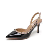 Breakj Pure Rivet High Heel 2025 Women's New Elegant Design Sense Buckle With Fine Heel Thin