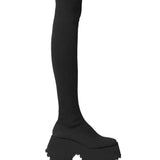 Breakj Size 2025 New Coarse And Knitted Elastic Boots Women High And Two Elastic Wool Cotton Boots 42