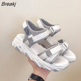 New Adjustable Hook Loop Chunky Sandals Female Wedges Shoes Platform Sport Sandals Womens Shoes Comfort Sneaker