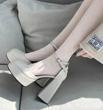 Breakj Shoes Thick Heel High Heels Waterproof Table Mary Treasure Shoes Autumn And Winter Single Shoes Women 2025 New Shoes French