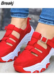 Thick-soled Women's Sports Shoes Fashion Casual Comfortable Slip-on Flat Shoes Women's Heightening Vulcanized