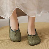 Single Shoes Women 2024 Spring Fall New Korean Version Fashion Round Head Flat Bottom A Foot Pedal Mother