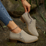 Breakj Retro Style Chelsea Boots 2025 Autumn And Winter New Side Zipper Side Heel Single Shoes Fashion Women's