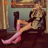 Knee High Boots 2023 Winter Boots Brand New Super High Thin Heels With Rivet Retro Fashion Cool For Women Summer