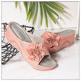 Breakj Summer And Autumn New Large-Size Slope And Leisure Flowers Wearing A Word Cold