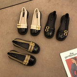 Breakj New Summer Retro British Wind Small Leather Shoes With A Foot Pedal French Single Shoes Mary Jane Women's