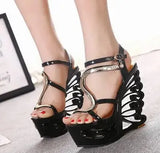 Quality Buckle Strap Sexy Strange Style Heel Summer Women Shoes Retro Novelty Sandals 15cm High Heels Nightclub