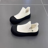 shoes, new women's comfortable thick sole casual shoes, round toe flat sole sports