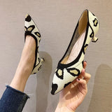 White/Red Pumps Woman Kitten Low Heels Princess Shoes Ladies Office Dress Fly Weave Brides Wedding Shoes Luxury