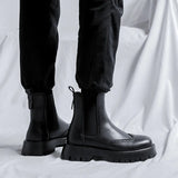 Breakj Men's Chelsea Boots Booblock Boots Casual Black High Sboomartin
