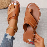 Breakj Summer New Large Size Women's Shoe Covers Fashion Flat Casual Women's Cool Slippers