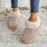 Breakj Winter New Fur Integrated Large-Size Fashion Thick Bottom Snow Boots Northeast Thick Cotton Shoes Short