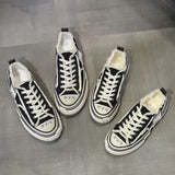 Breakj Wu Jianhao Co-Smoored Red Canvas Shoes Thick Soles Low-Top Beggar Shoes New Women's Shoes In