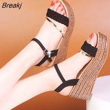 Heels Women Summer Shoes Wedges Bohemian Women Sandals Flat Platforms Diamond Beach Sandles Open Toe Women