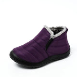 Winter boots women waterproof snow shoes Warm Fur Ankle Boots Female Slip On Flat Casual Shoes Couple shoes plus