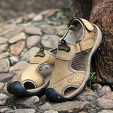 Men Sandals Genuine Leather 2023 Summer Outdoor Men Beach Sandals Big Sizes 38-48 Fashion Sandals Slippers Man