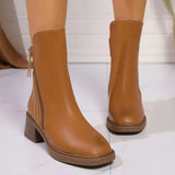 Breakj Boots And Brown Short Boots Female Handsome Martin Boots