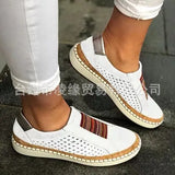Single Shoes Women 2023 Summer New Flat Ribbon Set Foot Spell Color Large Size Women's