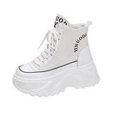 Breakj Autumn New Dad Shoes Korean Version Simple Ins Women's Shoes Platform Increased Casual Web Red High Help Sports Shoes