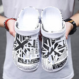 Summer Beach Slippers Men Sandals Outdoor Soft Bottom Hollow Garden Clogs Shoes Men Clogs Sandals De Hombre Big Size