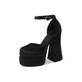 Breakj Wedding Shoes Wedding Shoes Wedding Dress Artifact Thick-Soled Waterproof Table Thick Heel 12Cm High Heels Presided Over The Performance