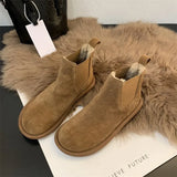 Breakj Boots Plus Velvet Warm Women's Boots Autumn And Winter New Thick Cotton Shoes Martin Boots Fashion Short Boots Cotton
