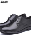 Casual Men Leather Big Toe Soft Sole Dress Versatile Business Lace-Up Summer Breathable Style 2023 Men Shoes Loafers