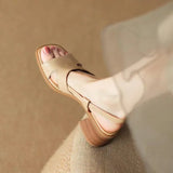 Simple Style ~ 2024 Spring / Summer New Square Toe Sandals Women's Summer New Roman Commuter High Heels Fish