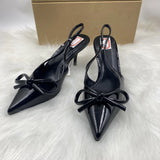Breakj Spring New Pointed Bow Temperament High Heel Shoes Fashion After The Empty Single Shoe
