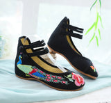 Breakj He Clothes With Embroidered Cloth Shoes Wedding Shoes Shallow Mouth Low Heel Spring And Autumn Women Single Shoes Dance