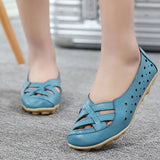 Flats Shoes Slip On Shoes For Women Fashion Women's Moccasins Flat Genuine Leather Women Shoes Casual Female Zapatos