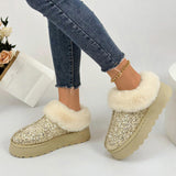 Breakj Winter New Fur Integrated Large-Size Fashion Thick Bottom Snow Boots Northeast Thick Cotton Shoes Short