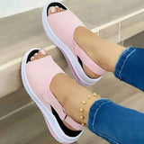 Shoes Women Platform Sandals Stretch Fabric Summer Women's Shoes Comfort Walking Ladies Sandalias Female Casual