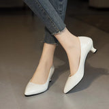 Breakj Early Spring New Fashion Singles Women's Sharp Finger Heel Heel Women's Shoes Breathable Commuter Women's Shoes Work Shoes 34