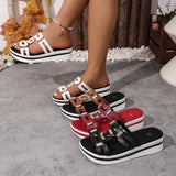 Breakj Slippers Women Wear 2025 Summer New Women's Thick Bottom Fish Mouth Slippers Light