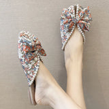 Breakj Women Wear Outside The Summer 2025 New Small Flowers Flat Bottom Fish Mouth Cool Drag Fashion Pedal Pedal Half
