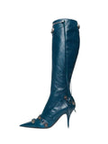 New Women's Boots Pointed Toe High-heeled Boots Paris Fashion Knee-high Boots European and American Party
