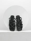 Breakj Large-Size Flat-Bottomed Slippers Women Hollow Mesh Open Toe Wearing Beach Cold