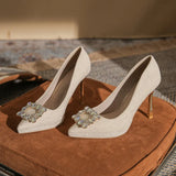 High Heels 2023 Autumn / Winter New Fine Heel Pointed Sexy Female Shoes Korean Version Versatile High Heel Wedding