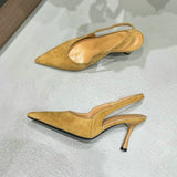 Breakj High-Heeled Black Bag Head Sandals Women To Increase The Spring And Summer Explosion Of Niche High-Grade High-End Temperament With Skirt Pointed Single