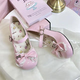 Breakj Wind Soft Bottom Mary Jane Leather Shoes 2025 New Word-Button Round Head Sweet Cute Lo