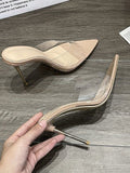 Breakj Elegance And Slender Sandals Summer New Pointed Toe Transparent With Fine High-Heeled