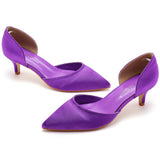 Breakj Cm Fine Tip Pointed Sandals Low Heel Low-Size Single-Shoe Women's Two-Siped Hollow Women's Shoes Wedding