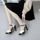 Mouth Summer High Heels Sandals Women Peep Toe Shoes 2024 Platform Woman Sandals Fashion Party Ladies